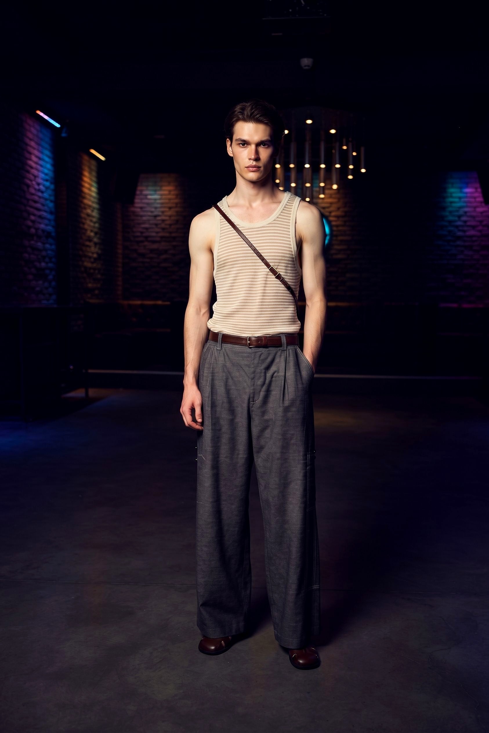 Herringbone Pleated Trouser in Mocha Herringbone — YEG Textile